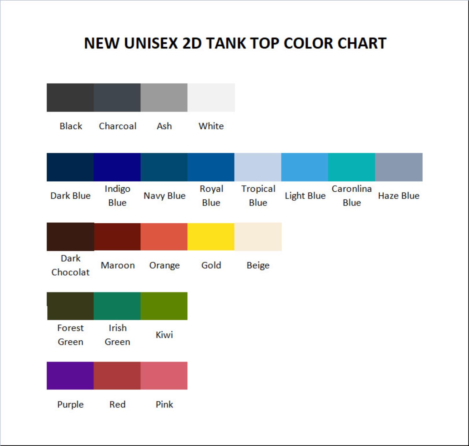 tank top color chart - Baba Is You Store